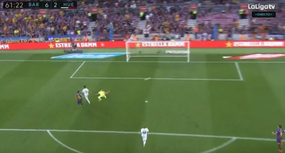 Messi scored his second against Huesca in LaLiga. LaLigaTV