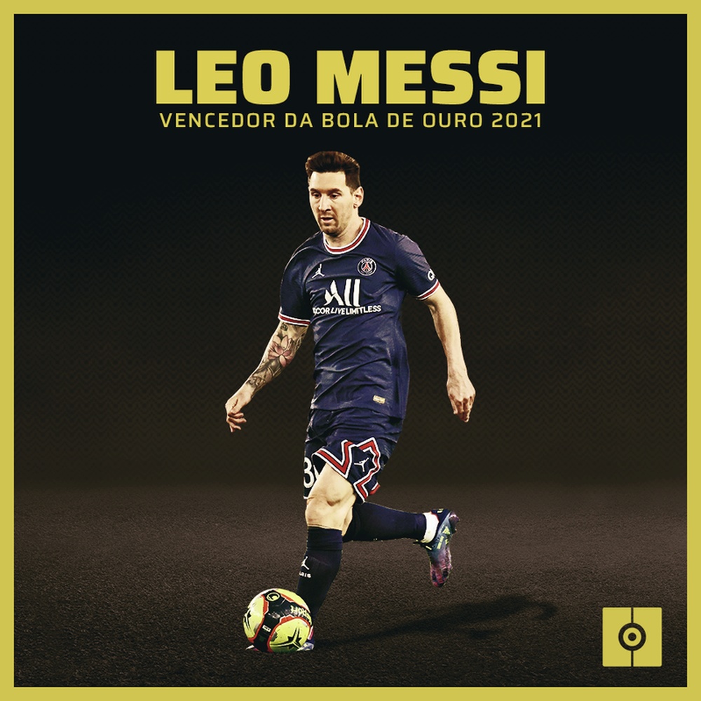 Messi, Bola de Ouro 2021. AFP