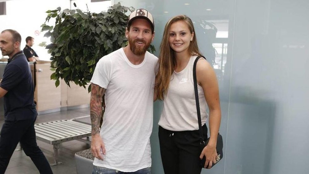 Messi et Martens posent ensemble. FCBarcelona