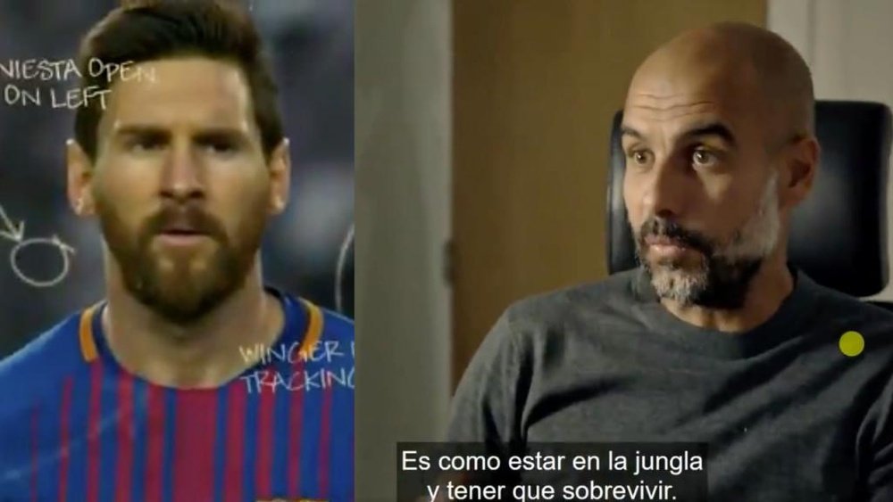 Guardiola conhece Messi como poucos. Captura/Amazon