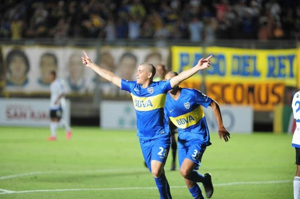Messidoro, en su debut con Boca Juniors. Twitter