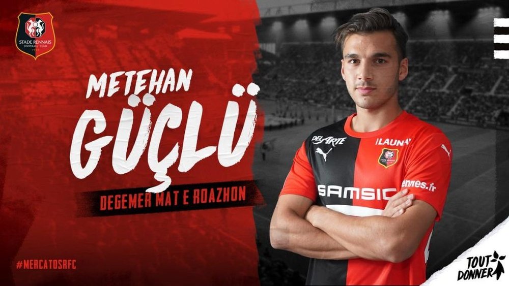 Guclu has completed his move to Rennes. Twitter/staderennais
