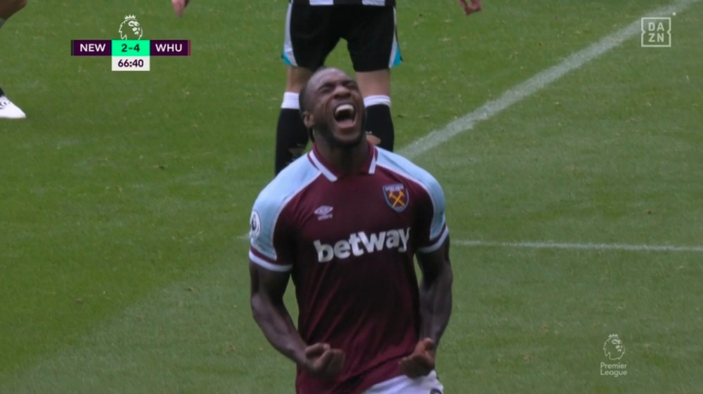 El West Ham hace de la locura su mayor virtud en St. James' Park. Captura/DAZN