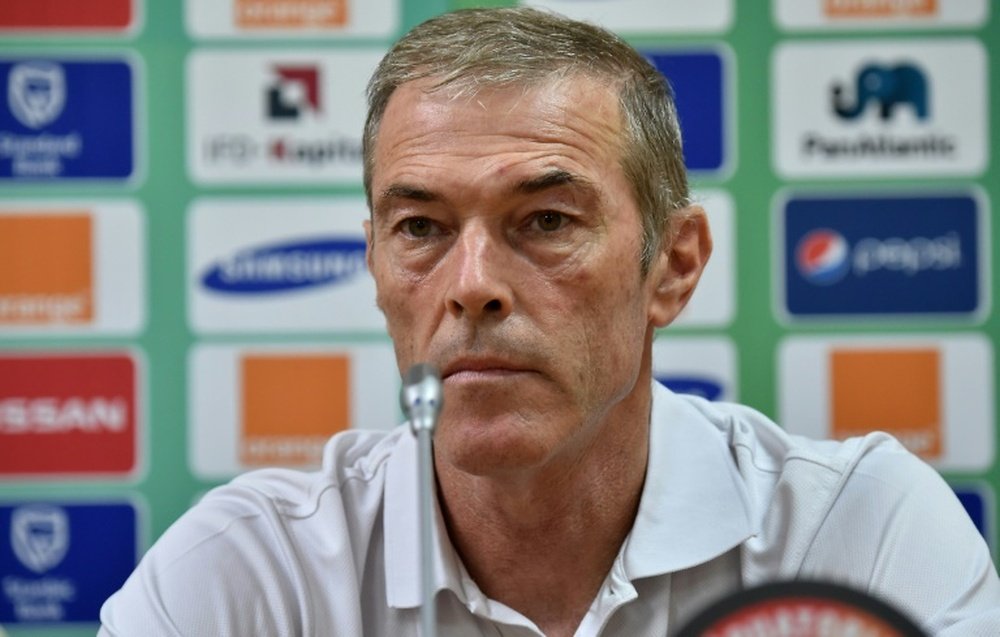 Michel Dussuyer, pictured on January 23, 2015, has been named as the new coach of Africa Cup of Nations champions the Ivory Coast to replace his compatriot Herve Renard
