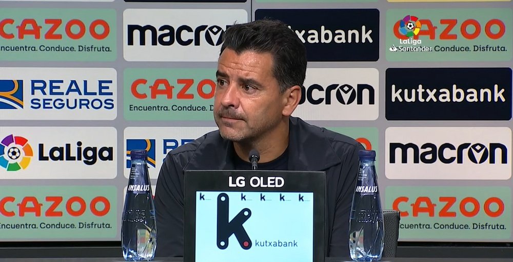 Michel Sánchez, entrenador del Girona, durante una rueda de prensa. YouTube/LaLiga