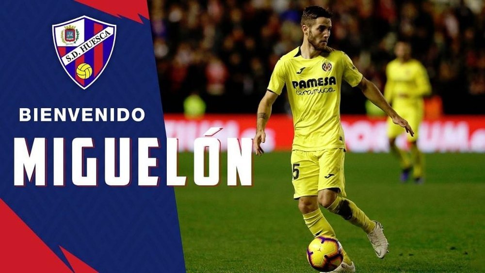 Miguelón jugará cedido en el Huesca. Twitter/SDHuesca