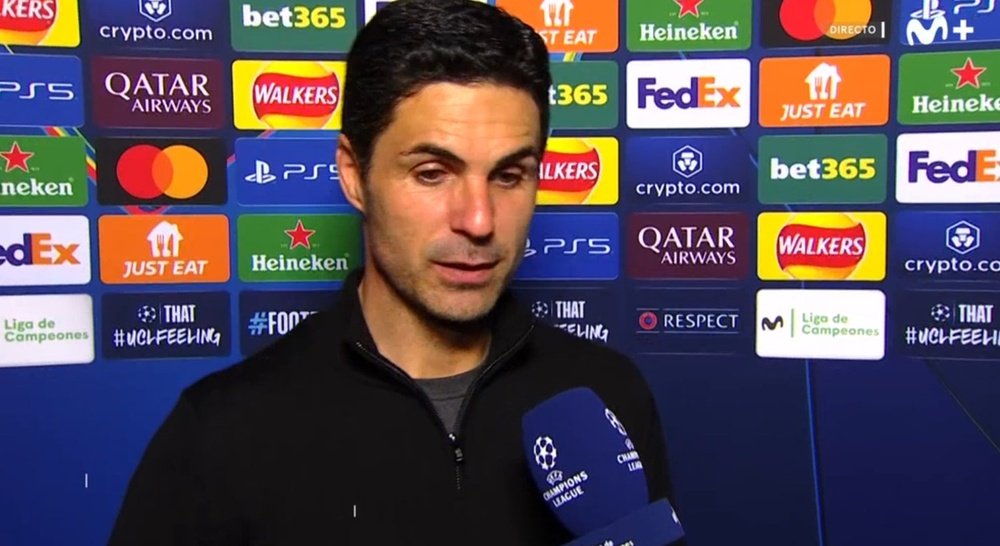 Arteta habló tras el partido. Captura/MovistarLigadeCampeones