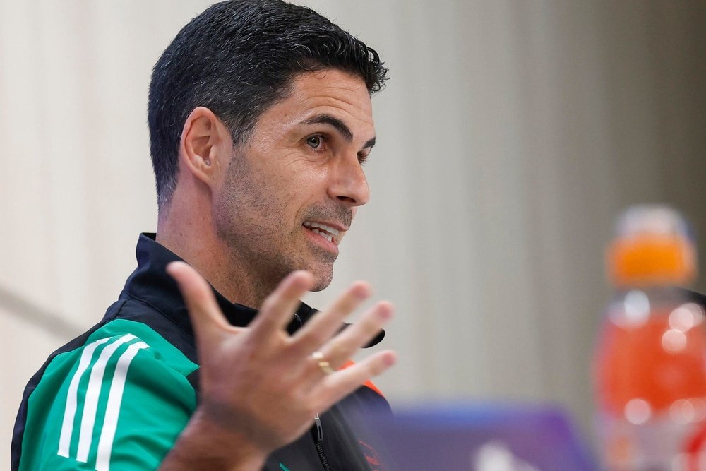 Arteta in conferenza stampa. EFE