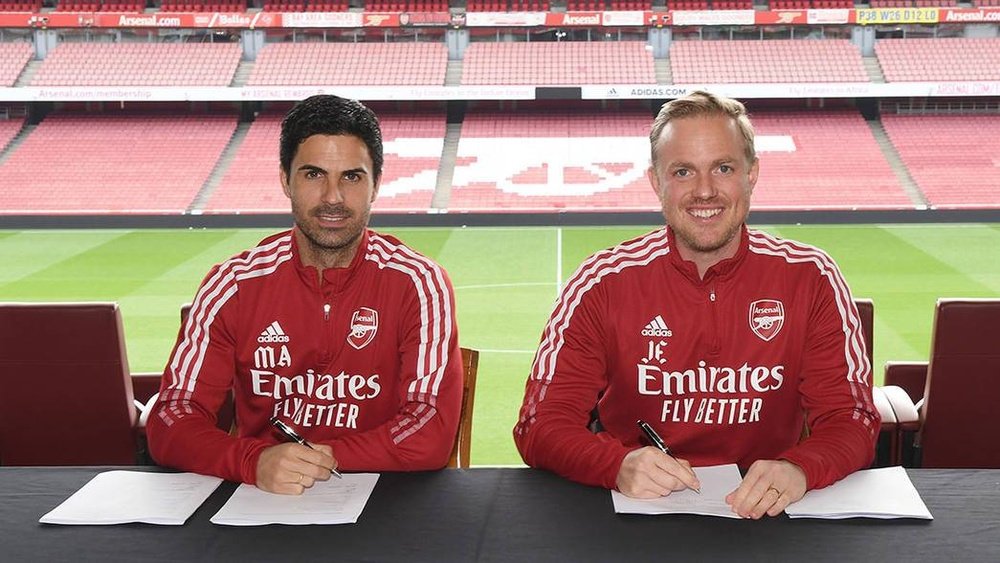 Mikel Arteta dijo estar feliz tras confirmarse su renovación. Arsenal