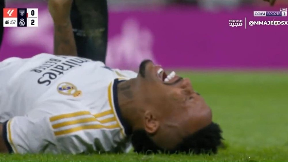 Militao est gravement blessé. Capture/BeIN Sports