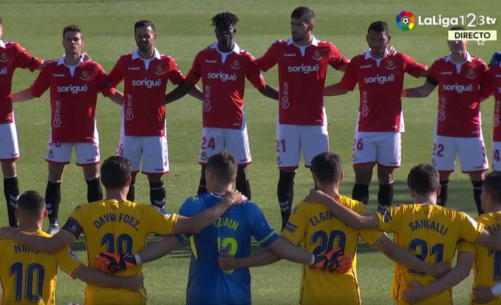 Alcorcon and Nastic paid tribute to the late Jose Antonio Reyes. Capturas/LaLiga