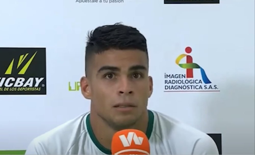 Misael Martínez marcó dos goles para Bucaramanga. Captura/RTANoticias