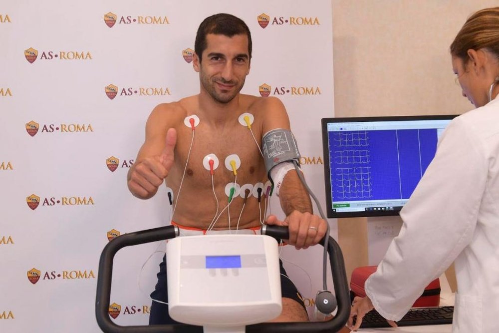 Mkhitaryan passe sa visite médicale avec l'AS Roma. Twitter/OfficialASRoma
