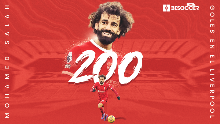 Todas las cifras de los 200 goles de Salah en el Liverpool