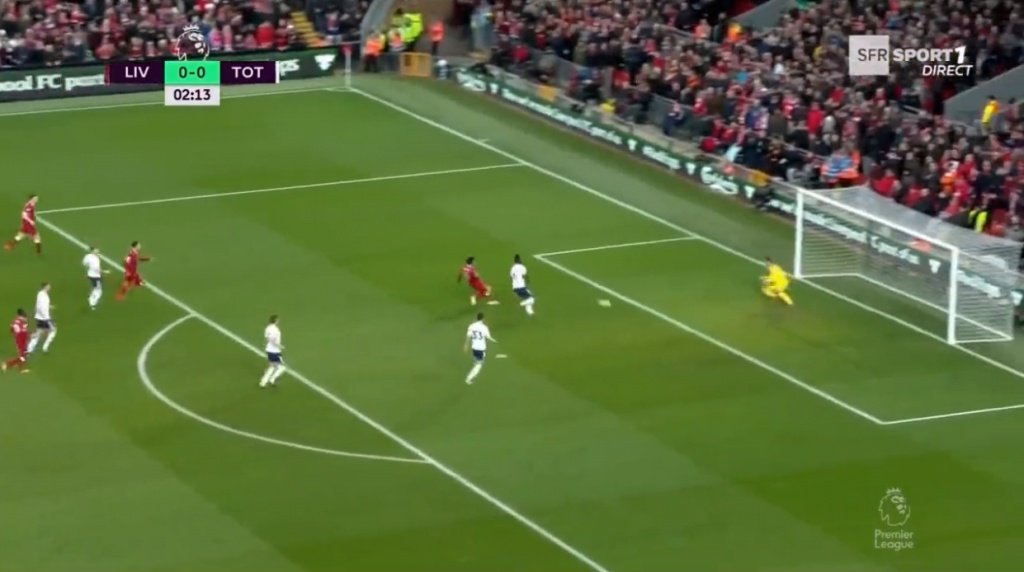 Mohammed Salah finished past Hugo Lloris with ease. SFRSport