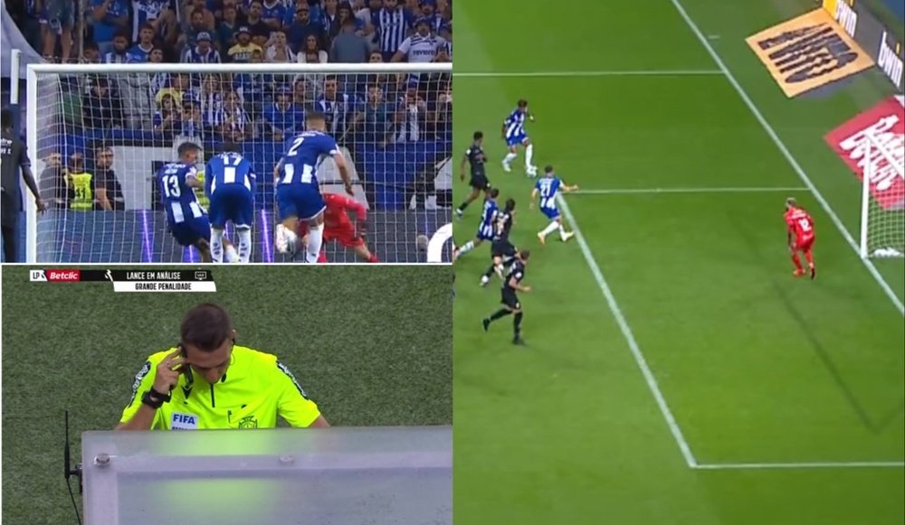 Locura final en el partido entre el Oporto y el Arouca. Captura/SporTV