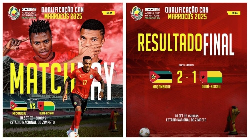 Moçambique vence a Guinea Bissau, em disputa pela Classificatória da CAN 2025. Captura/@fmfoficialm