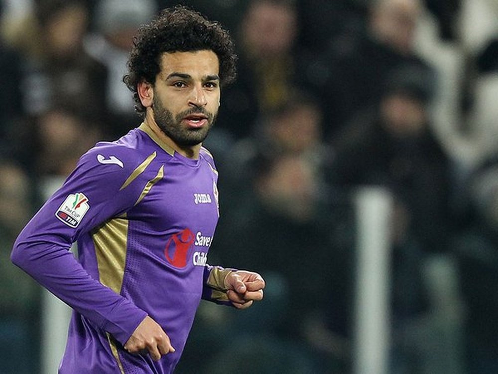 Mohammed Salah, lors de son étape à la Fiorentina. AFP