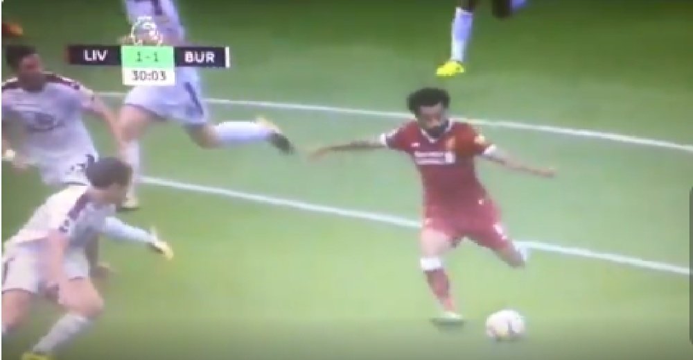 Salah fired home to draw Liverpool level against Burnley. MATCHFutbol