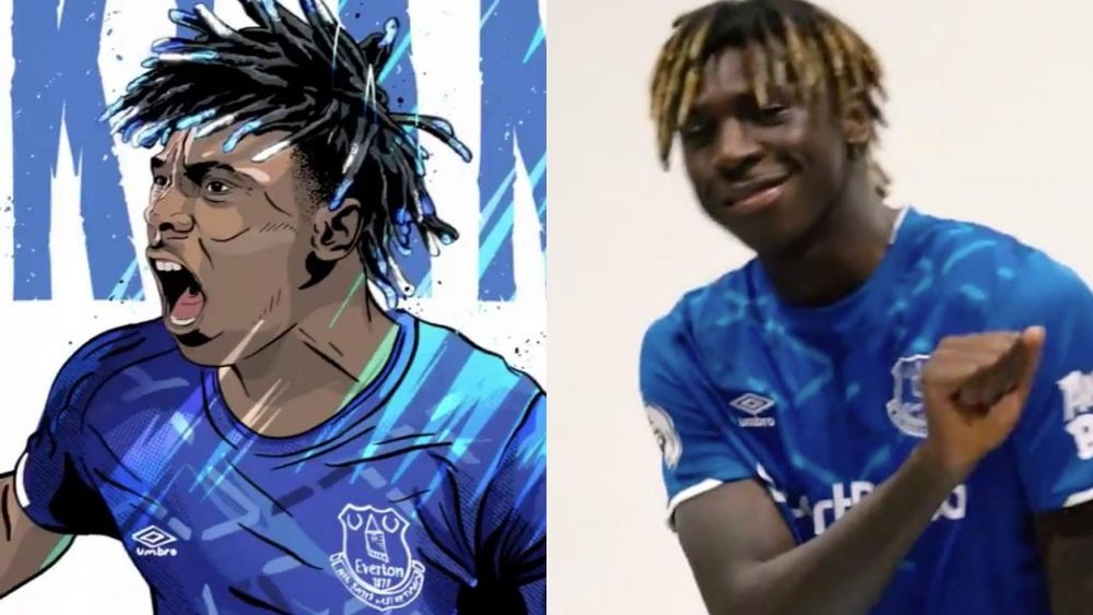 Moise Kean has completed his move from Juventus to Everton. Twitter/Everton