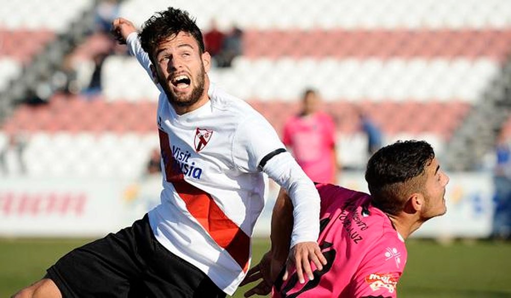Moisés Delgado 'Moi', en un partido del Sevilla Atlético. Twitter