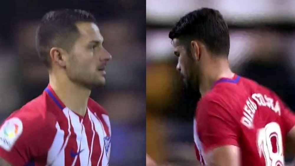 Vitolo y Diego Costa se estrenaron con el Atlético en la Copa. Captura/ beINSports
