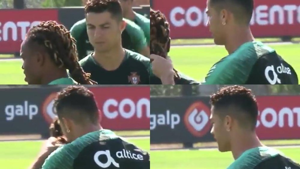 O cheirinho de Cristiano em Renato Sanches. Capturas/SC_ESPN