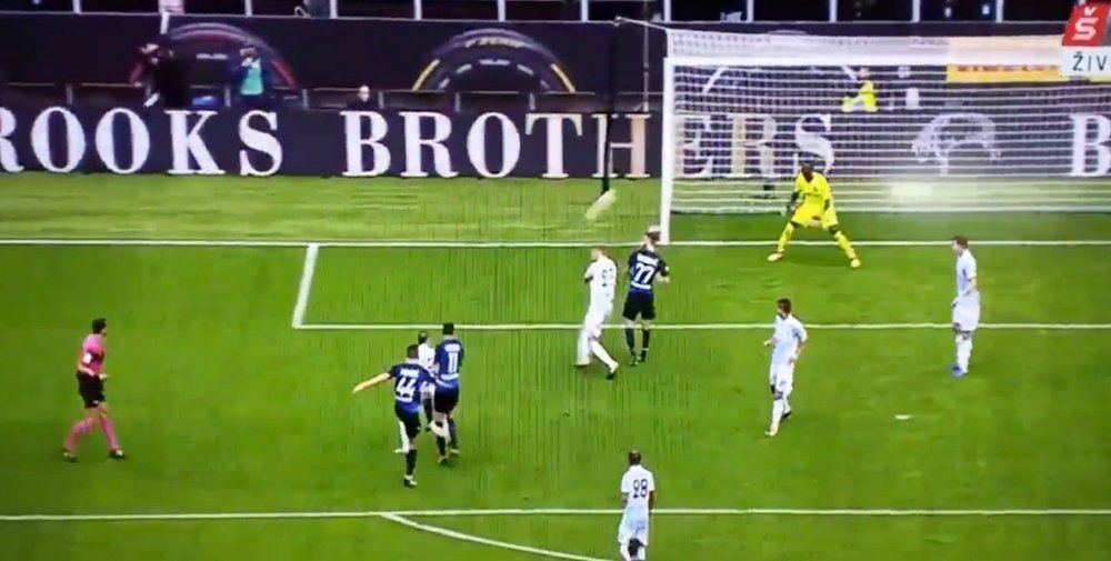Perisic scored a wonder volley against SPAL. Twitter