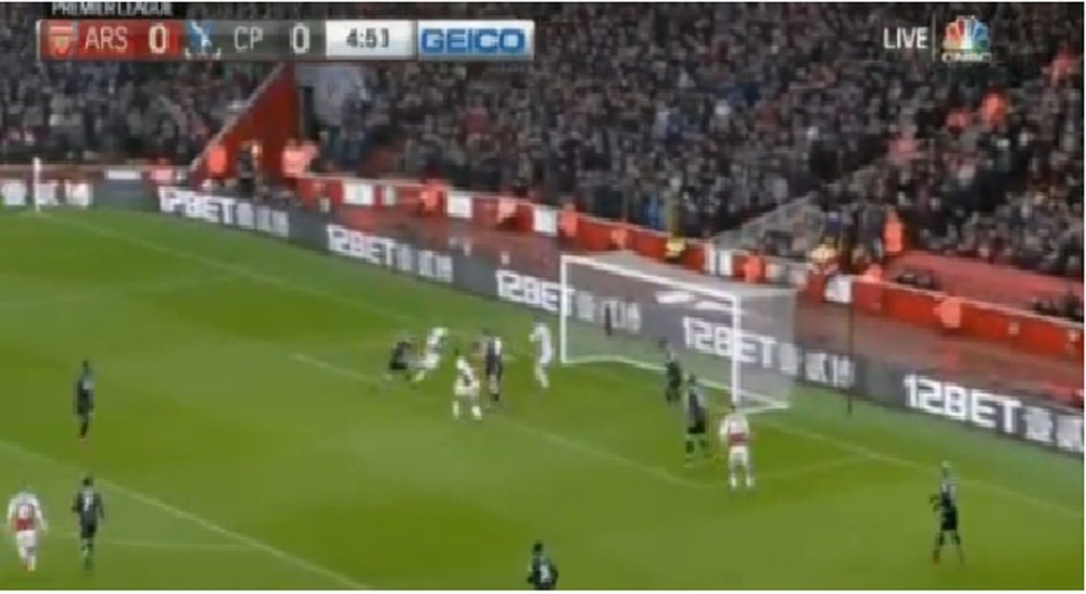 Monreal scored Arsenal's first goal with a close-range header. NBC