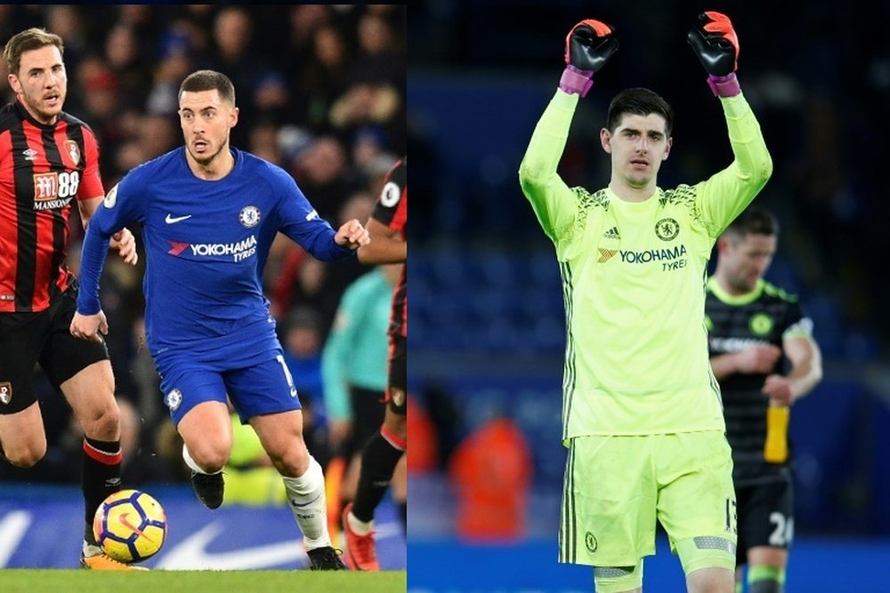 Madrid still want to bring Hazard and Courtois to the Bernabeu. BeSoccer