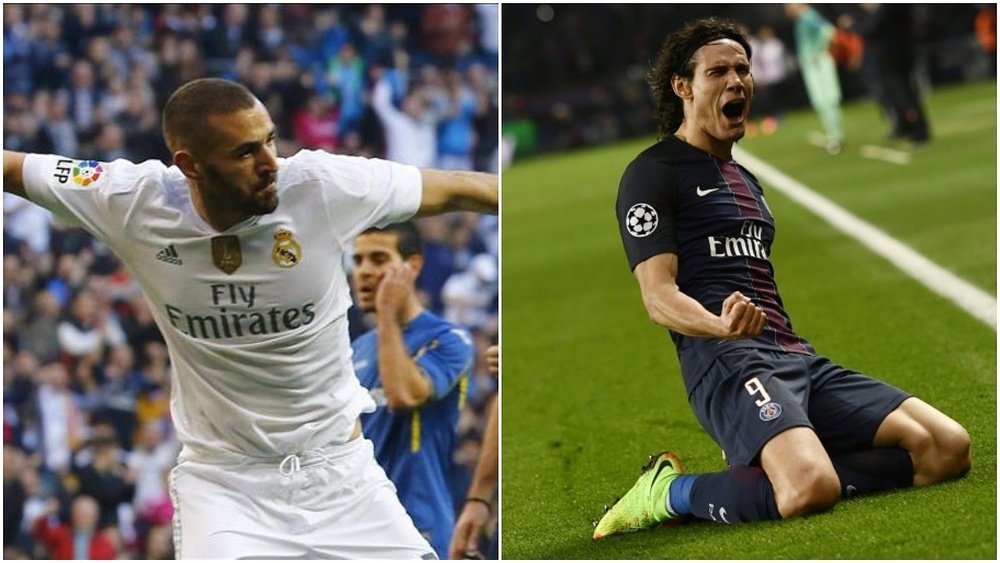 Benzema and Cavani. BeSoccer
