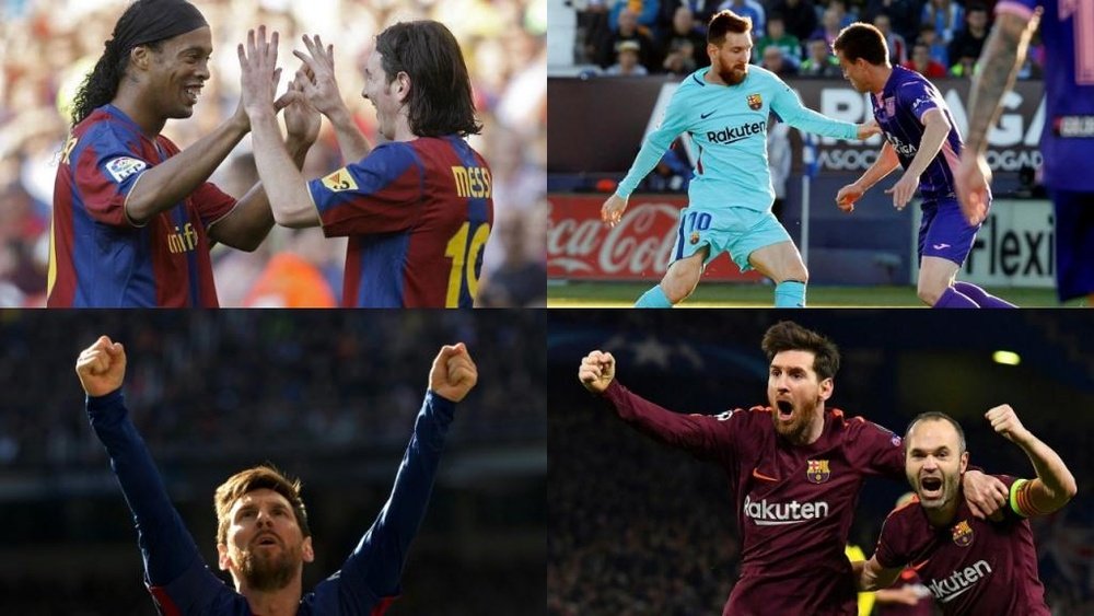 Leo Messi, el rey del Camp Nou. AFP