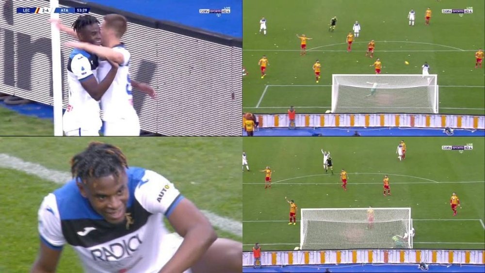 Triplé de Zapata et pluie de buts de l'Atalanta à Lecce. Captures/beINSports
