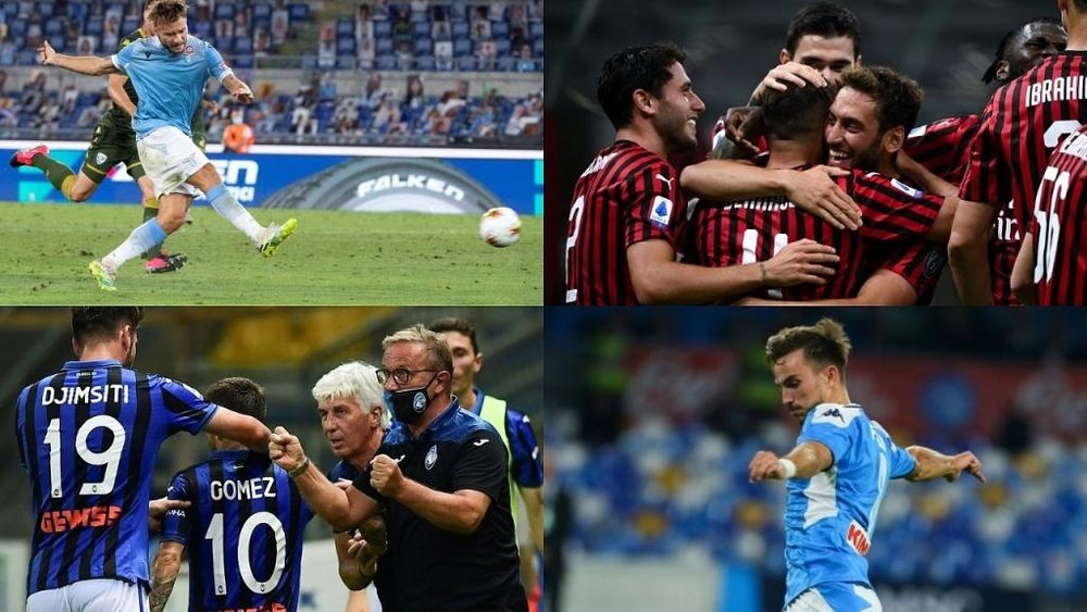 Este es el once por estadísticas de la Serie A 2019-20. EFE/AFP