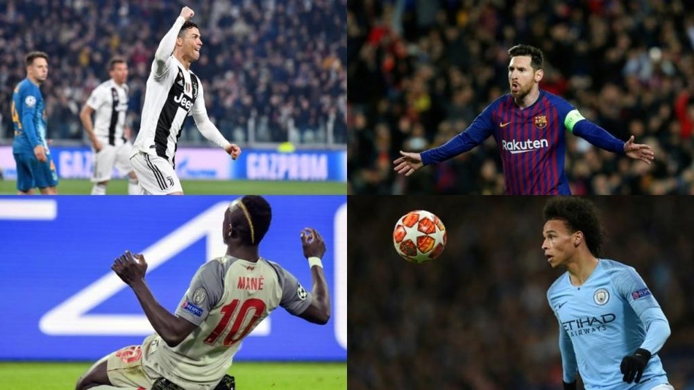 Cristiano, Messi, Mané y Sané tuvieron una gran noche. EFE-AFP