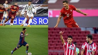 Do FIFA 21 ao ProFootballDB: as cartas dos 10 melhores jogadores. EFE - AFP