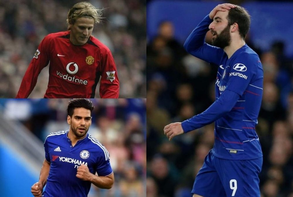 Les attaquants qui ont déçu en Premier League. Montage/ChelseaFC/AFP