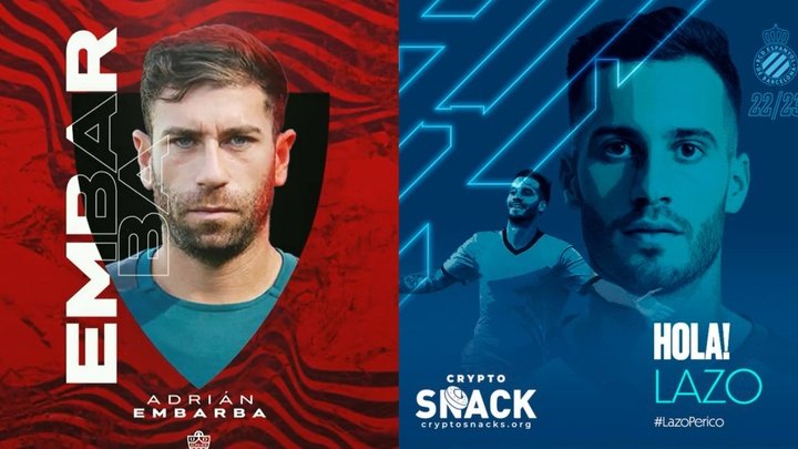 Cambio de cromos en Primera División: Embarba, al Almería; Lazo, al Espanyol