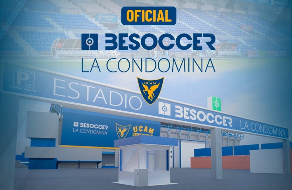 El estadio del UCAM Murcia pasa a denominarse BeSoccer La Condomina. BeSoccer