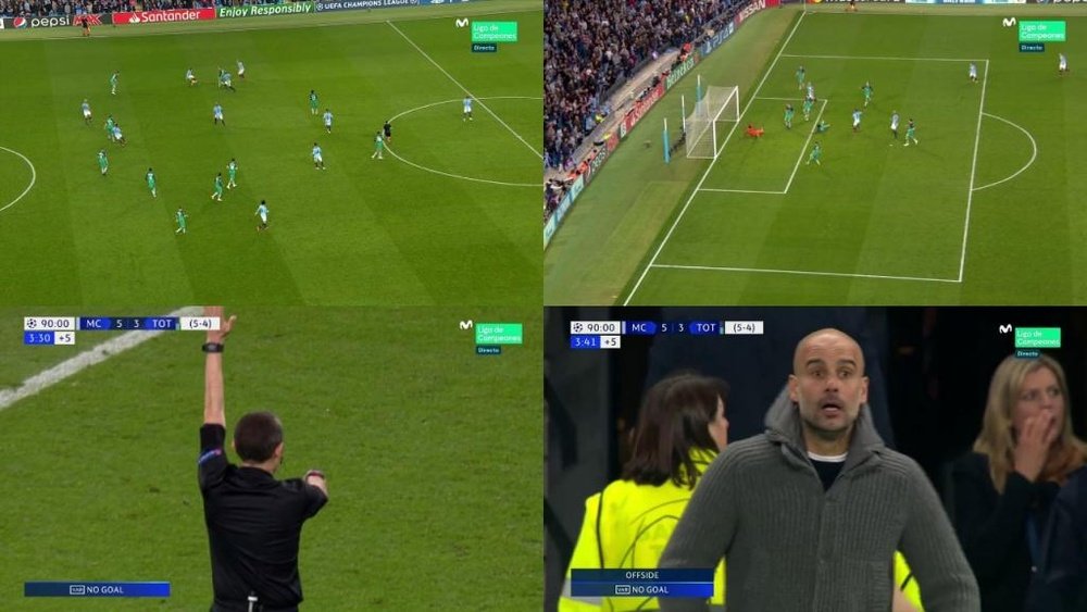 Sterling thought he'd done it...but VAR had other ideas.Capturas/Movistar
