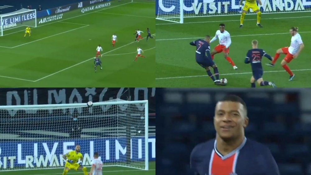 Gran gol di Mbappé contro il Nimes. Vamos