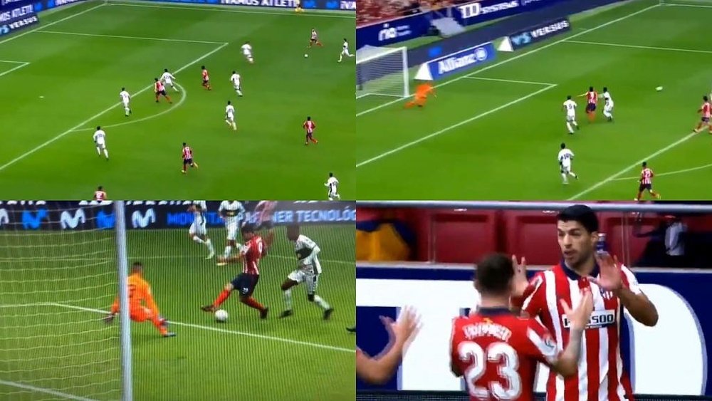 Luis Suarez was being questioned after his role in the derby. Screenshot/Movistar