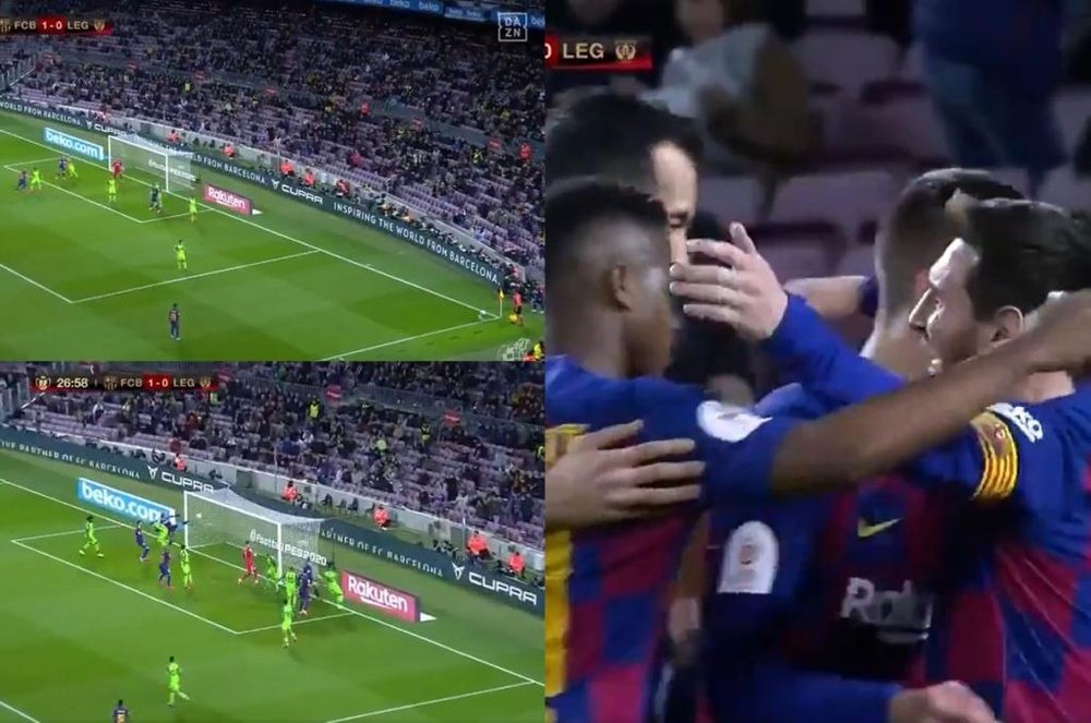 Mais um gol do Barça com acento francês. Captura/DAZN