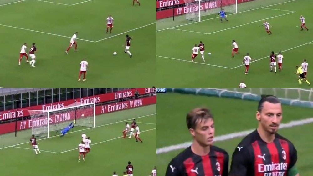Il primo goal di Maldini con il Milan. Captura