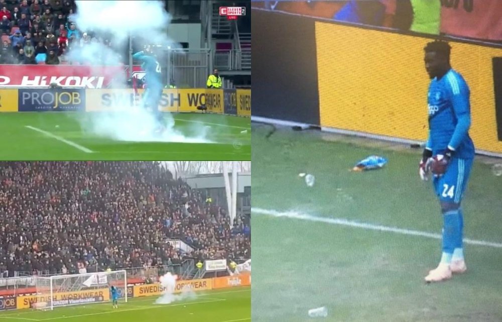 Lamentables imágenes en el fútbol holandés. Captura/Twitter