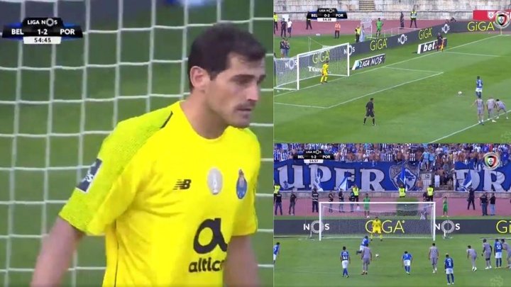 Casillas se quedó clavado en un penalti tras 20 'pasitos' del rival