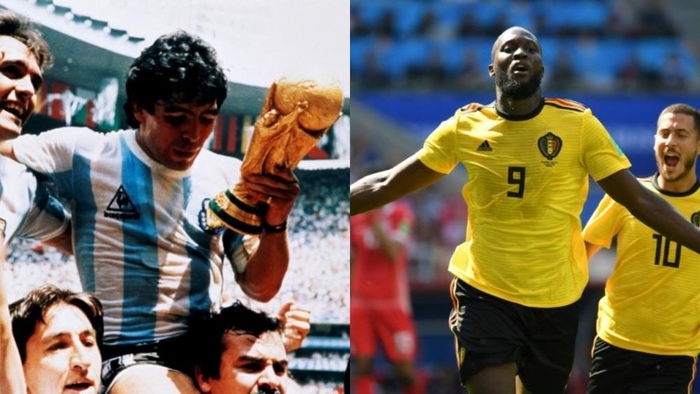 Maradona y Lukaku comparten récord. AFP