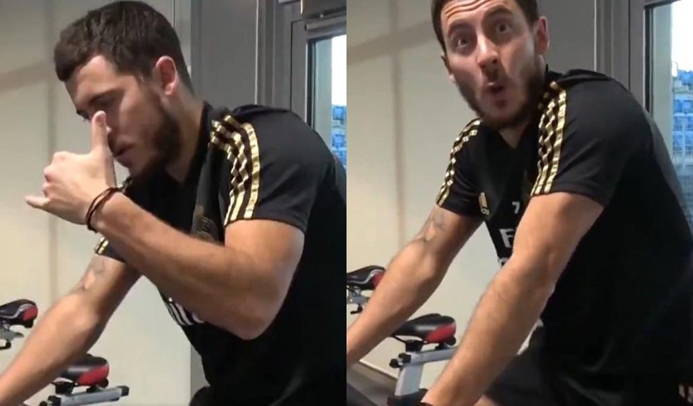 Hazard continues with his recovery process. Twitter/RealMadrid