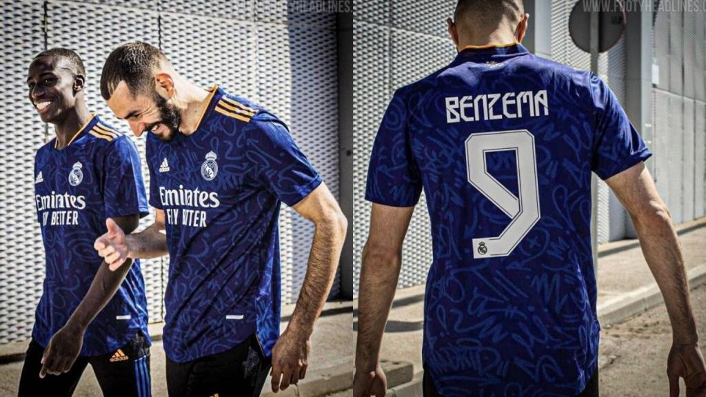vaquero Bailarín ordenar Benzema ya luce la supuesta segunda camiseta del Madrid 21-22