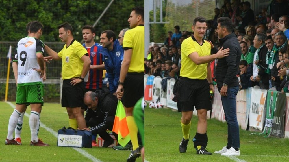 ¡Se lesionó el árbitro y buscaron un sustituto entre el público!. Twitter/Realracingclub